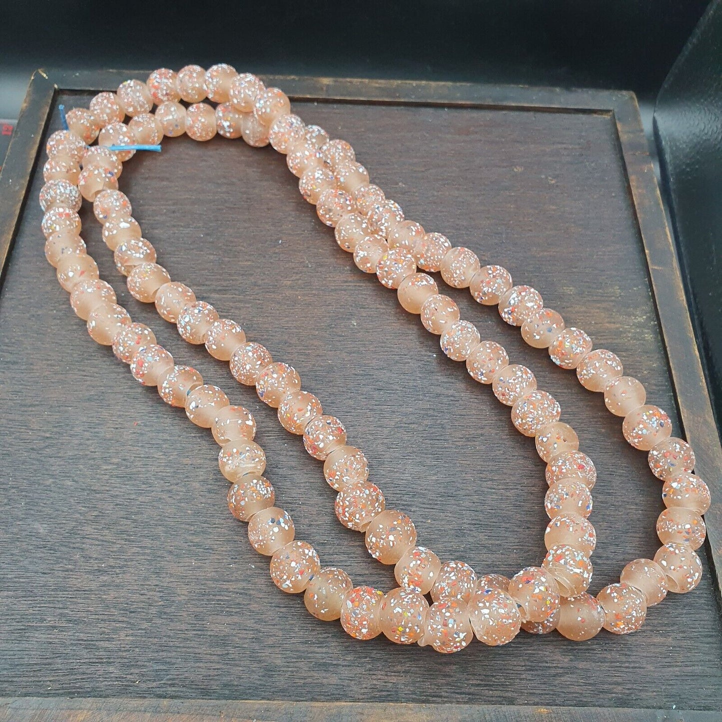 Beautiful Vintage glass beads Handmade fancy 14mm Beads Strand big Size