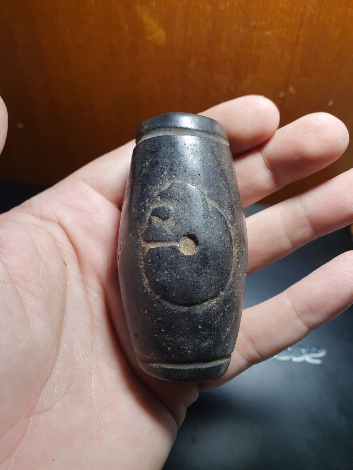 Antique Stone Jade mysterious Animal carving stone Amulet Bead Magnetic Stone 09
