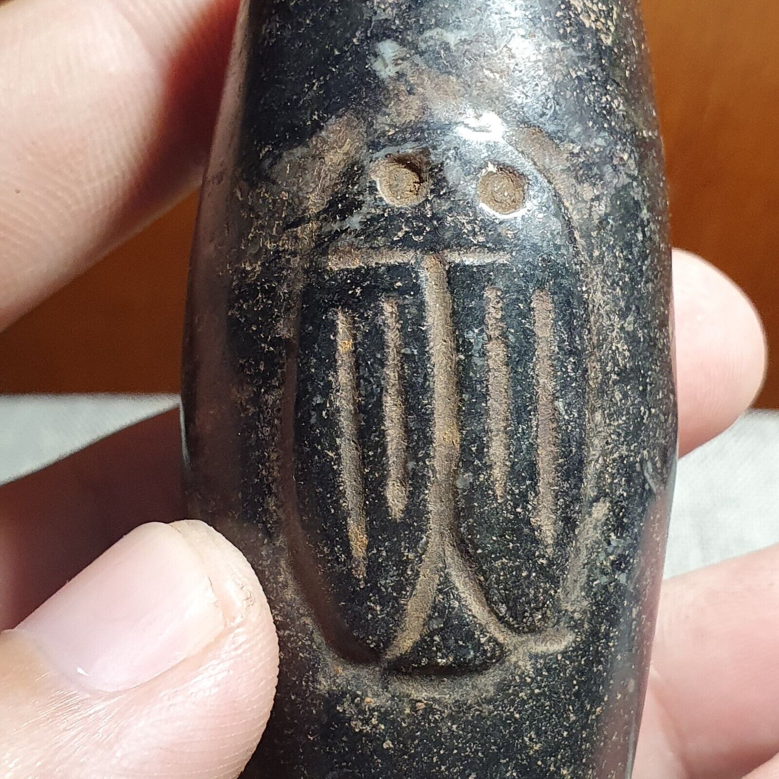 Antique Stone Jade mysterious Animal carving stone Amulet Bead Magnetic Stone #5