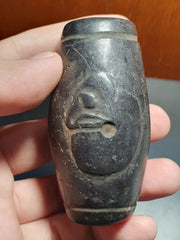 East Oasis Antique Carved Jade Stone Animal Amulet Bead in Black Magnetic Stone 09