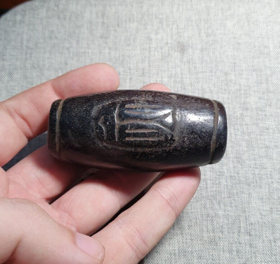 Antique Stone Jade mysterious Animal carving stone Amulet Bead Magnetic Stone #5