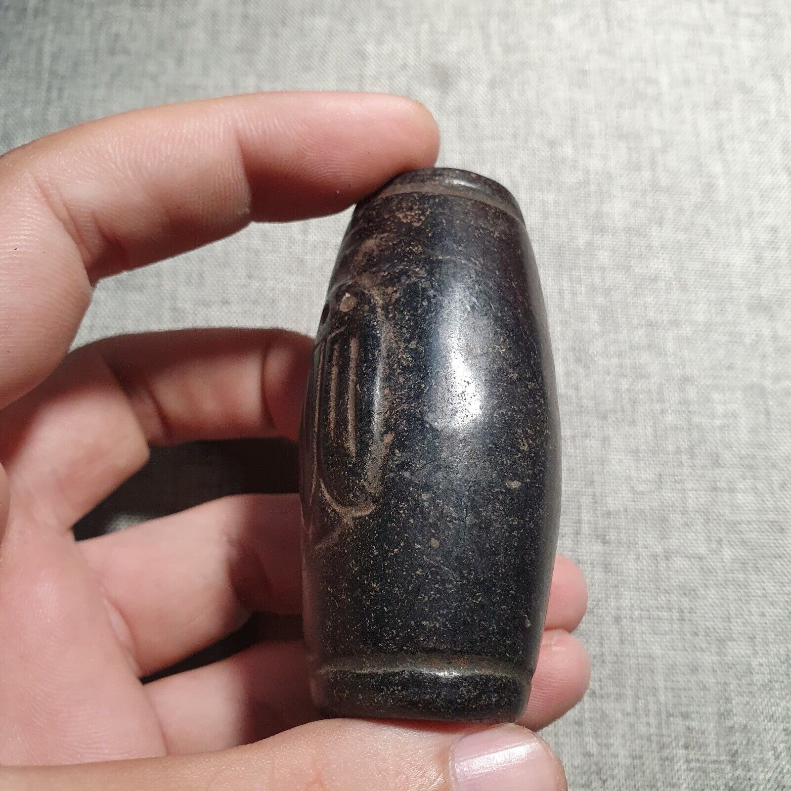 Antique Stone Jade mysterious Animal carving stone Amulet Bead Magnetic Stone #5