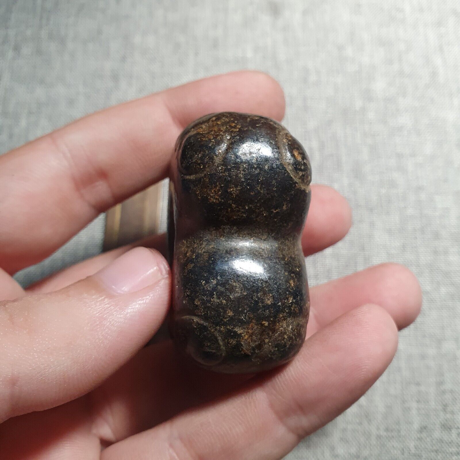 Antique Stone Jade mysterious Animal carving stone Amulet Bead Magnetic Stone #8