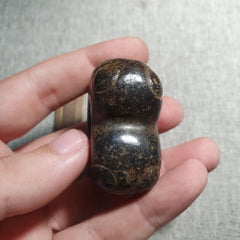 Antique Stone Jade mysterious Animal carving stone Amulet Bead Magnetic Stone #8