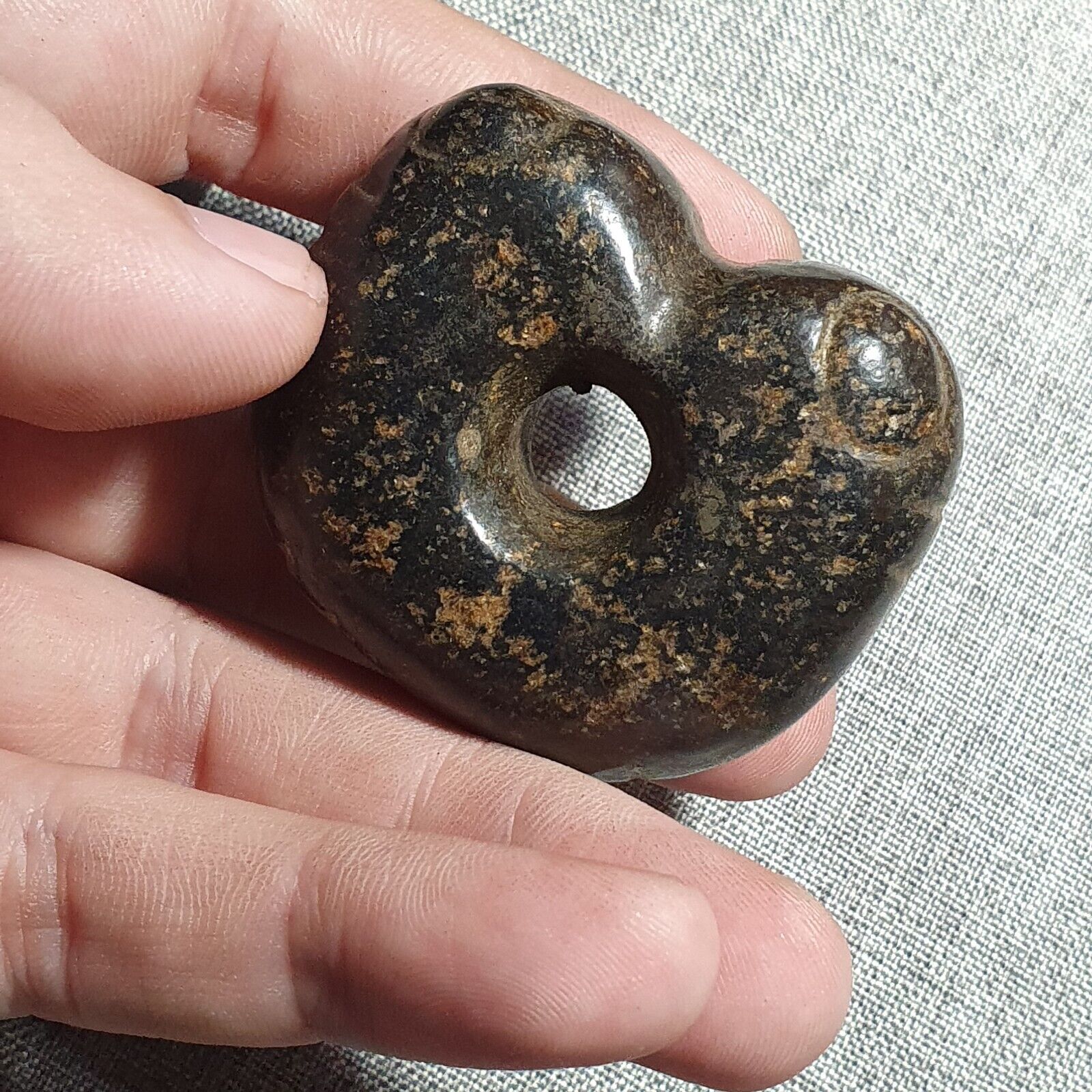 Antique Stone Jade mysterious Animal carving stone Amulet Bead Magnetic Stone #8