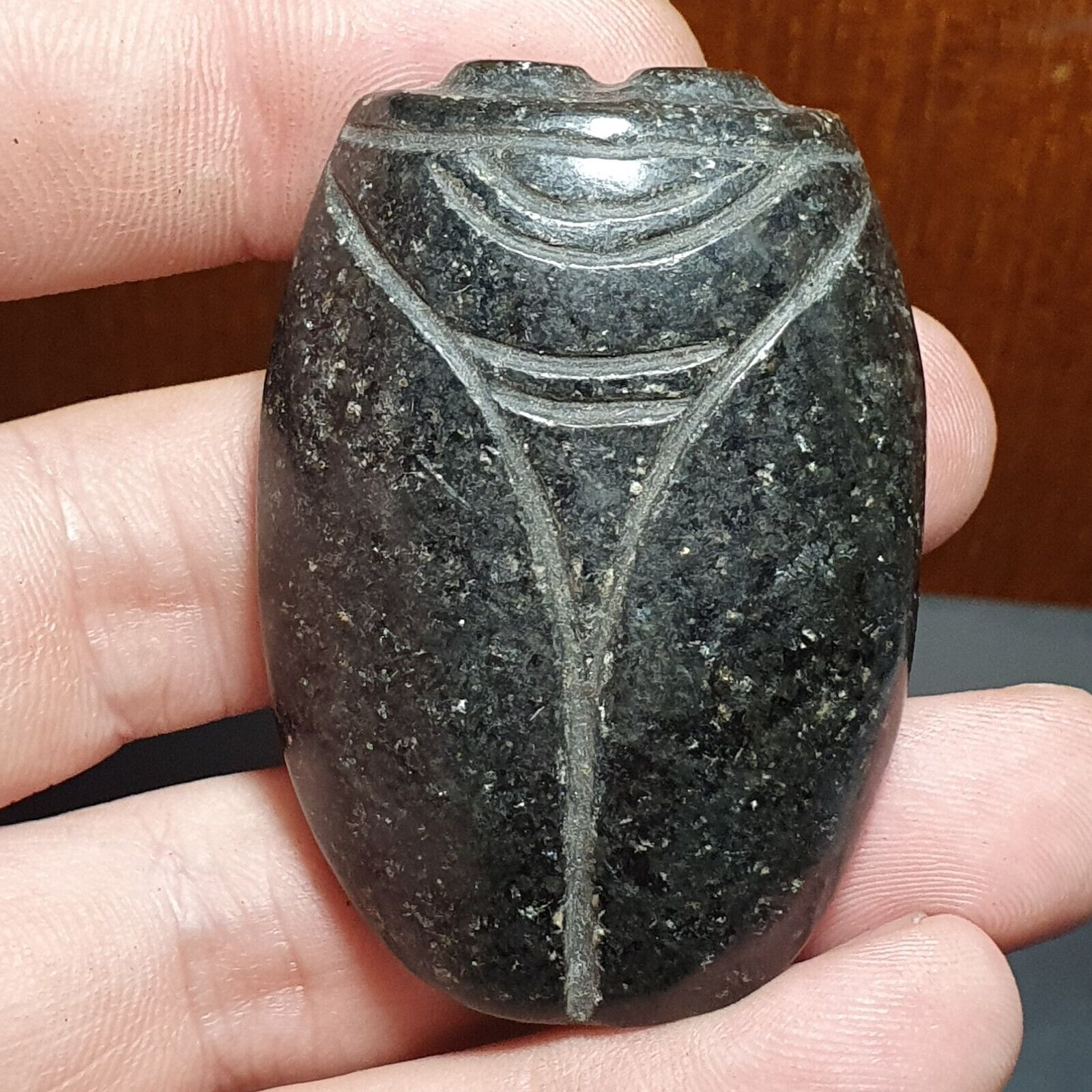 Antique Stone Jade mysterious Animal carving stone Amulet Bead Magnetic Stone #1