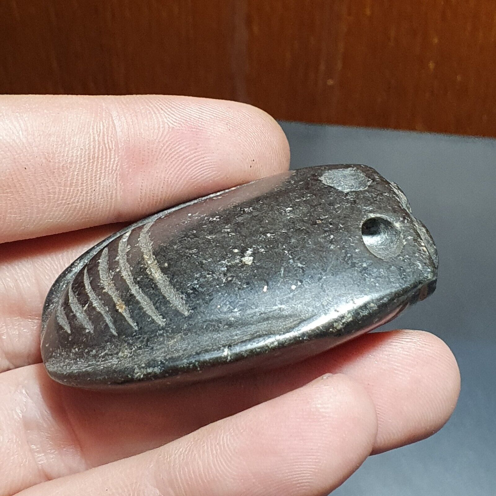Antique Stone Jade mysterious Animal carving stone Amulet Bead Magnetic Stone #1