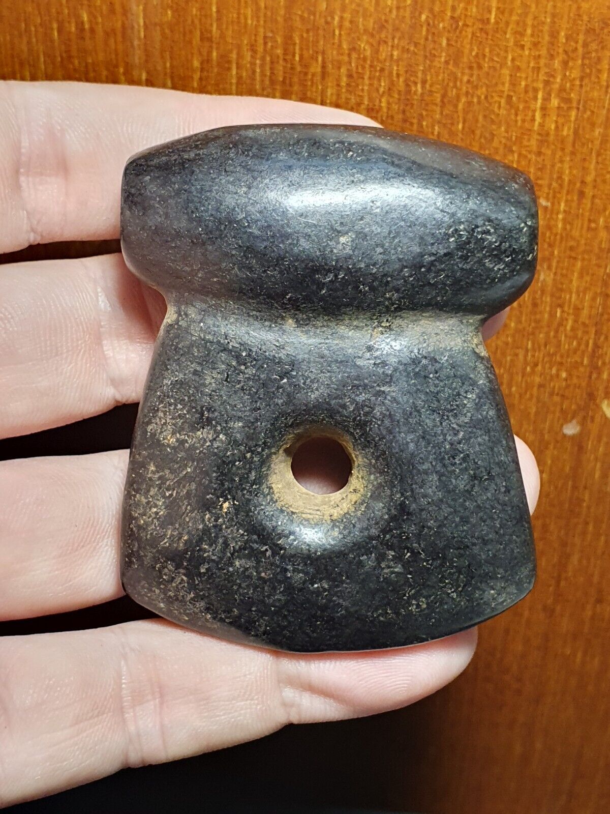Antique Black Stone Jade Stone hand carved Amulet Pendant Bead Magnetic Stone 03