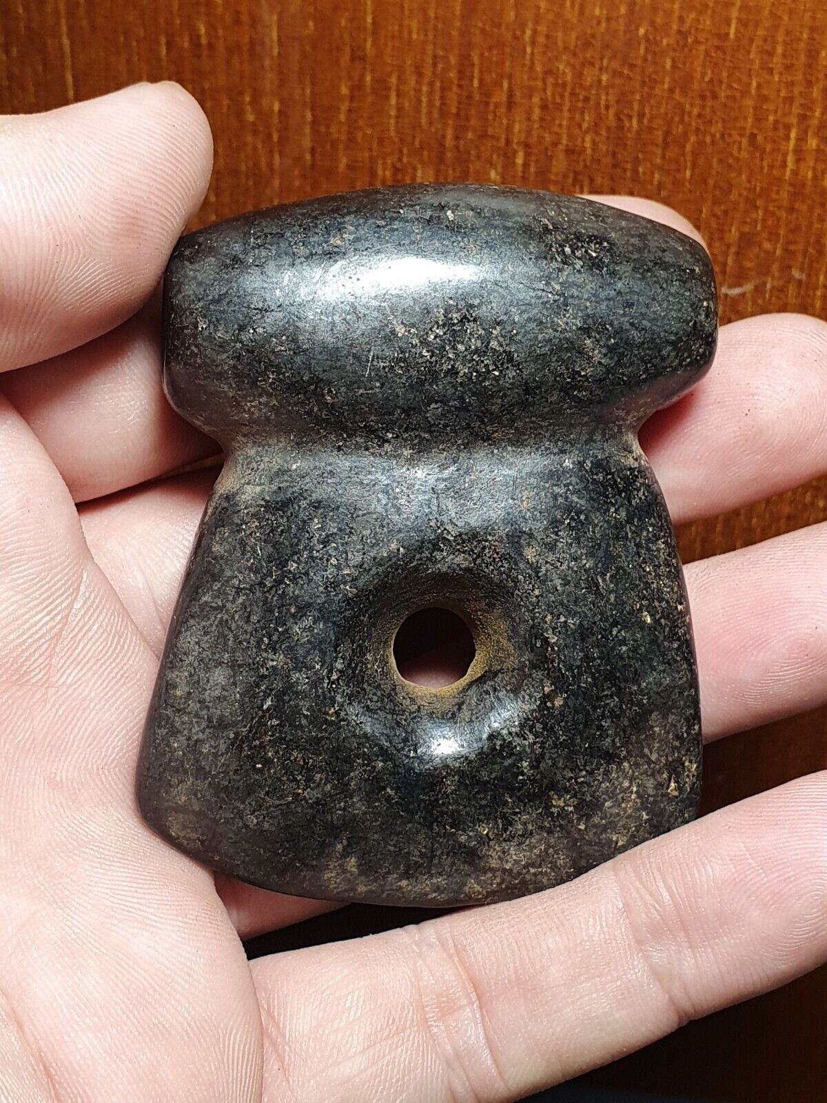 Antique Black Stone Jade Stone hand carved Amulet Pendant Bead Magnetic Stone 03