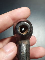 Antique Black Stone Jade Stone hand carved Amulet Pendant Bead Magnetic Stone 03