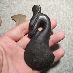 Antique Stone Jade mystic animal carving stone Amulet  Bead Magnetic Stone 04