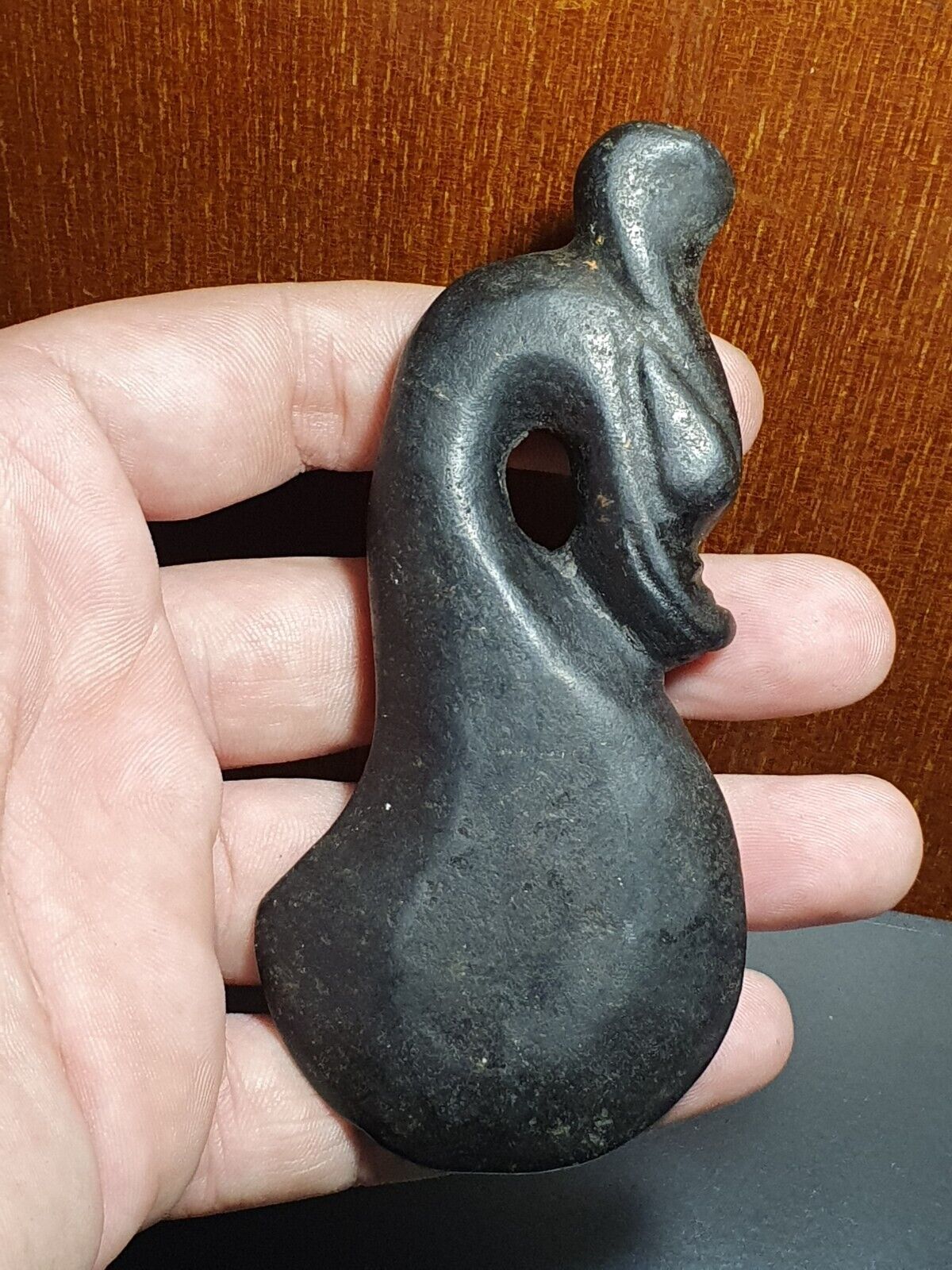 Antique Stone Jade mystic animal carving stone Amulet  Bead Magnetic Stone 04