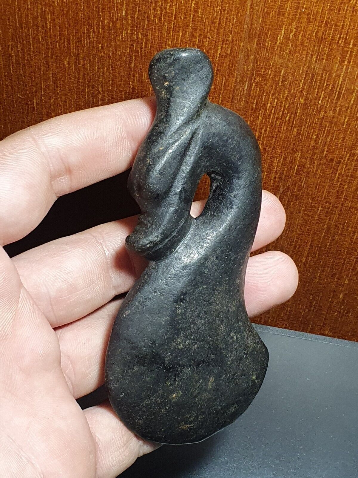 Antique Stone Jade mystic animal carving stone Amulet  Bead Magnetic Stone 04