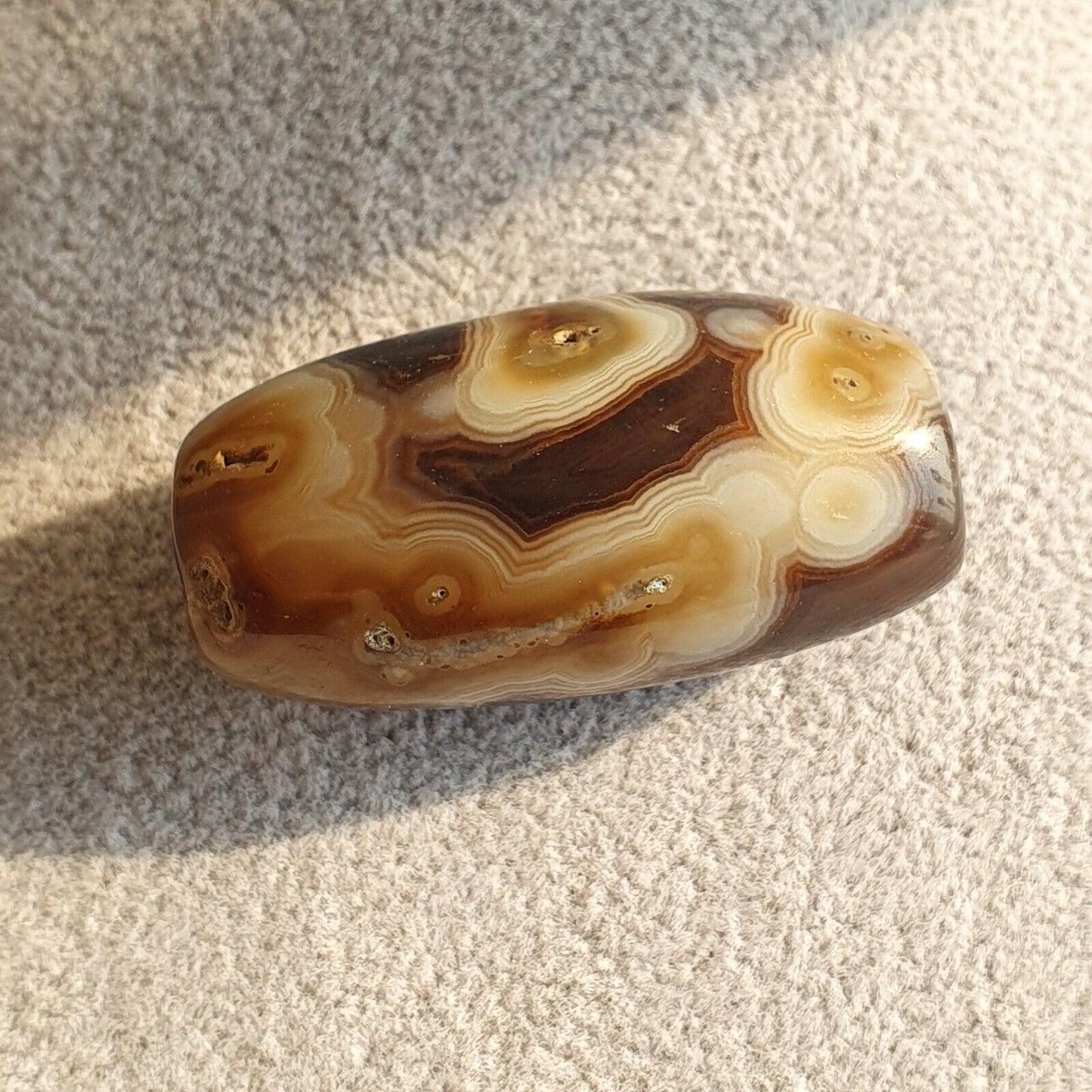 非常罕見的老許願瑪瑙多眼瑪瑙蘇萊曼尼瑪瑙石珠護身符