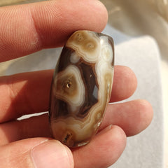 Very Rare Old Wishing Agate Multi Eyes Agate sulaimany Agate stone bead amulet