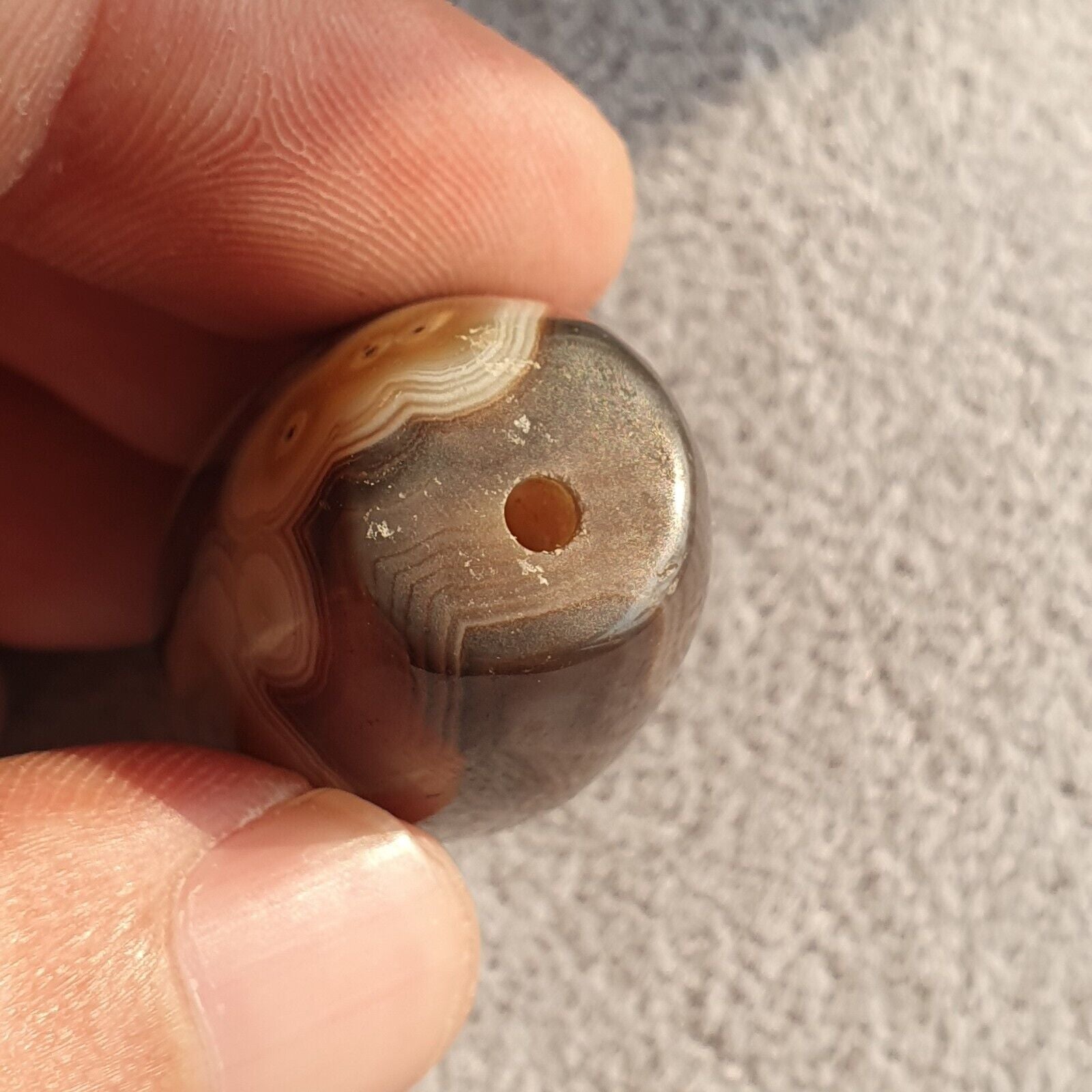 Very Rare Old Wishing Agate Multi Eyes Agate sulaimany Agate stone bead amulet