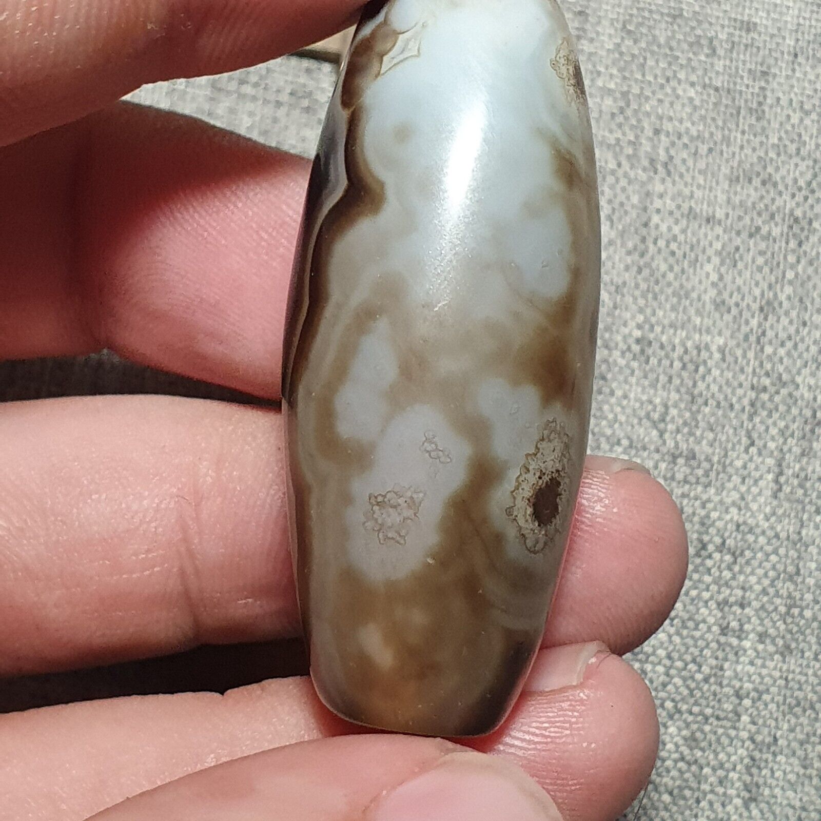 SL108 Powerful Middle Eastern spiritualist Agate Bead Natural Eyes Yemeni Bead