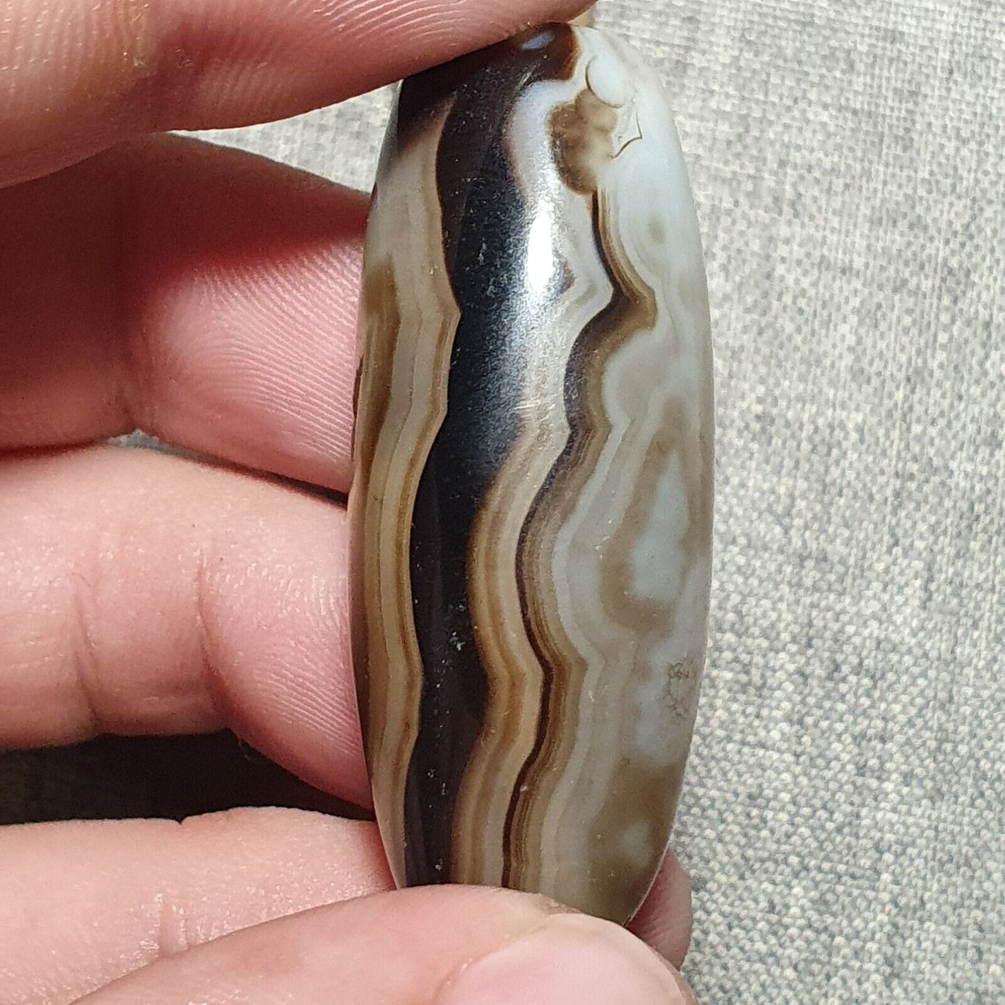 SL108 Kraftvolle nahöstliche spiritistische Achatperle mit natürlichen Augen, jemenitische Perle