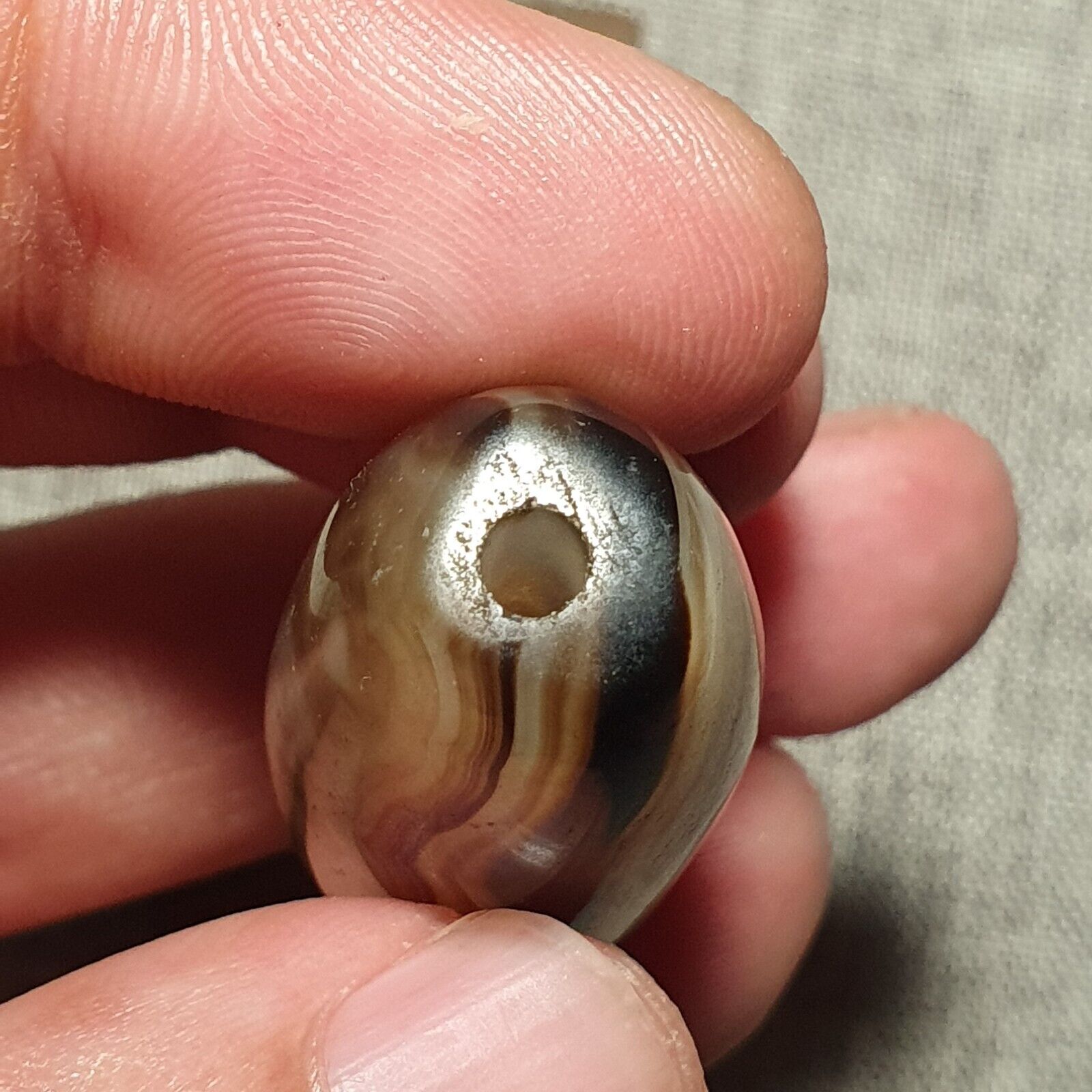 SL108 Powerful Middle Eastern spiritualist Agate Bead Natural Eyes Yemeni Bead