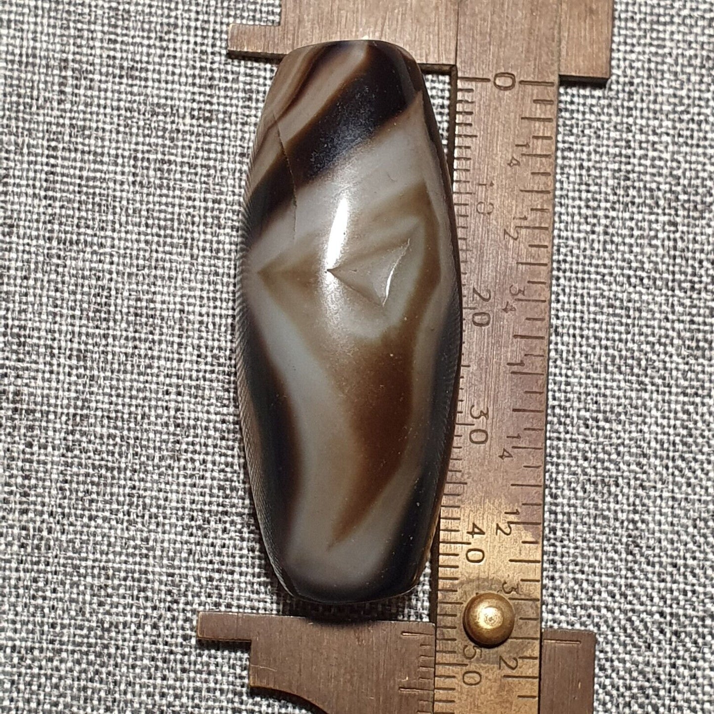 SL108 Kraftvolle nahöstliche spiritistische Achatperle mit natürlichen Augen, jemenitische Perle