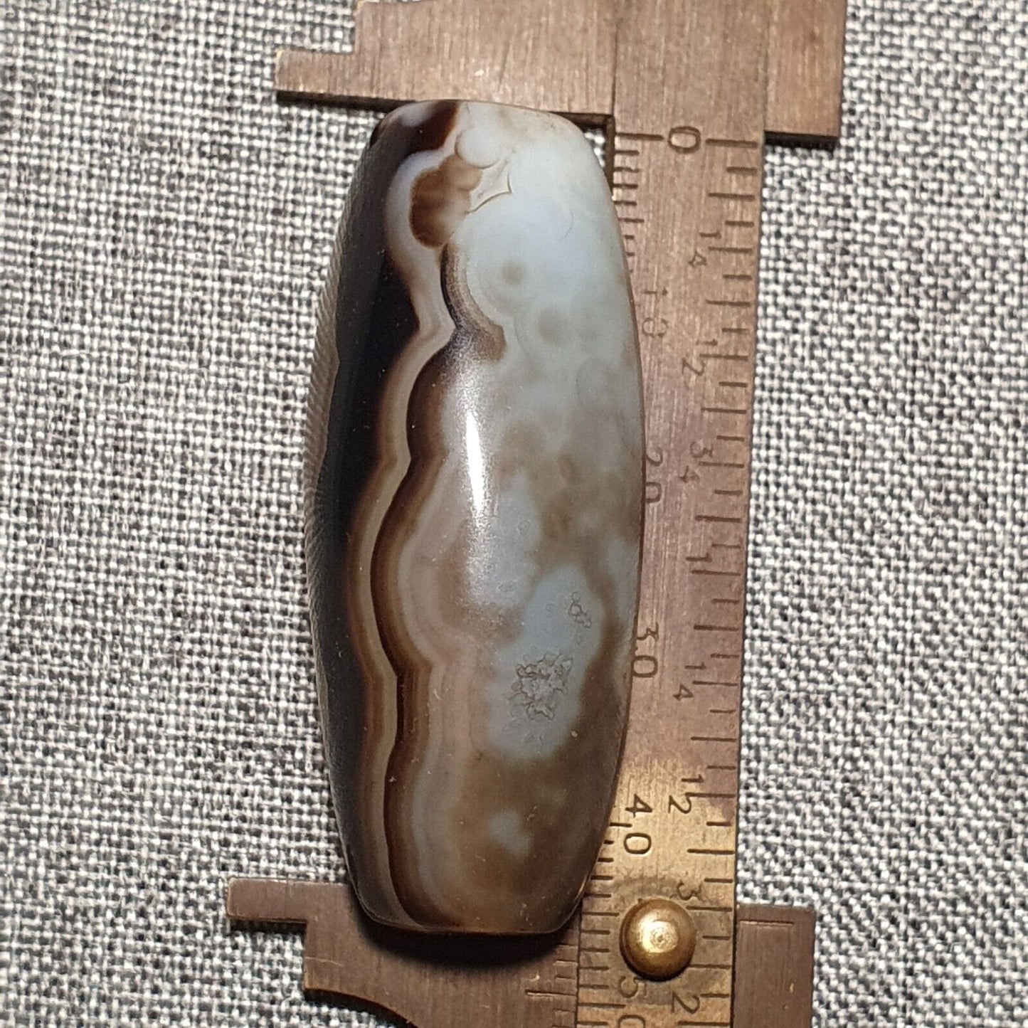 SL108 Kraftvolle nahöstliche spiritistische Achatperle mit natürlichen Augen, jemenitische Perle