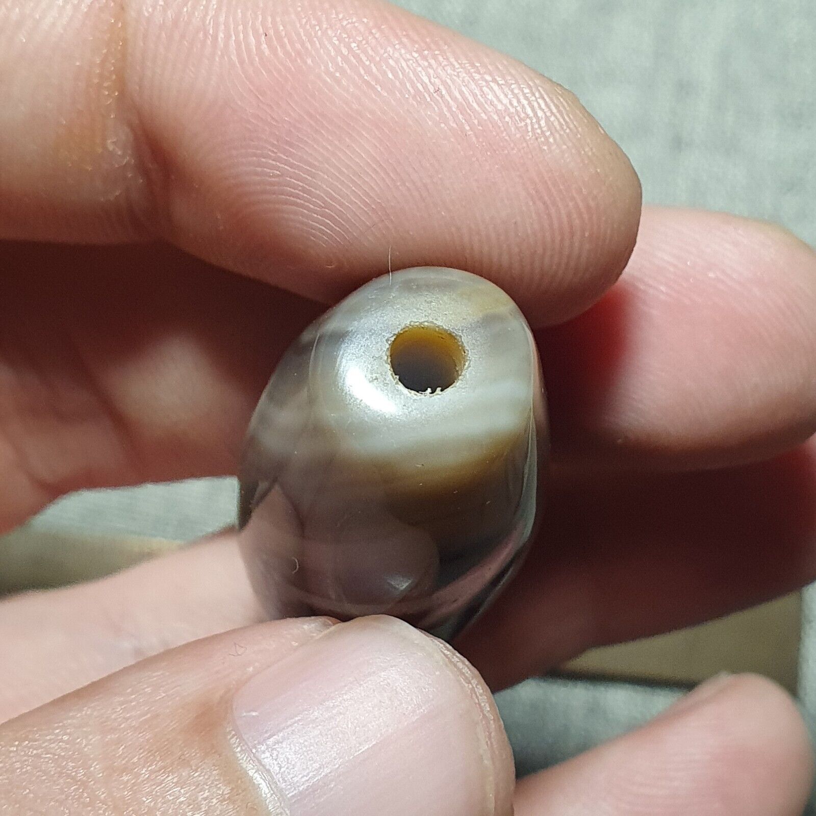 B85 Powerful Middle Eastern spiritualist Agate Bead Natural Eye Yemeni Bead