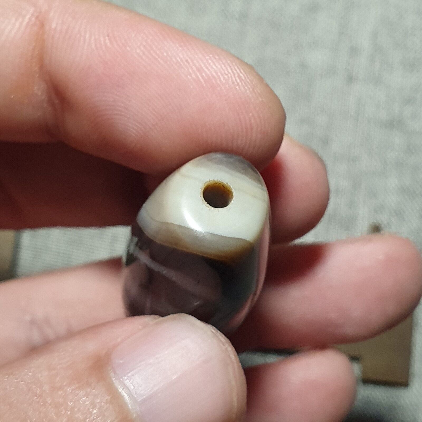 B85 Powerful Middle Eastern spiritualist Agate Bead Natural Eye Yemeni Bead