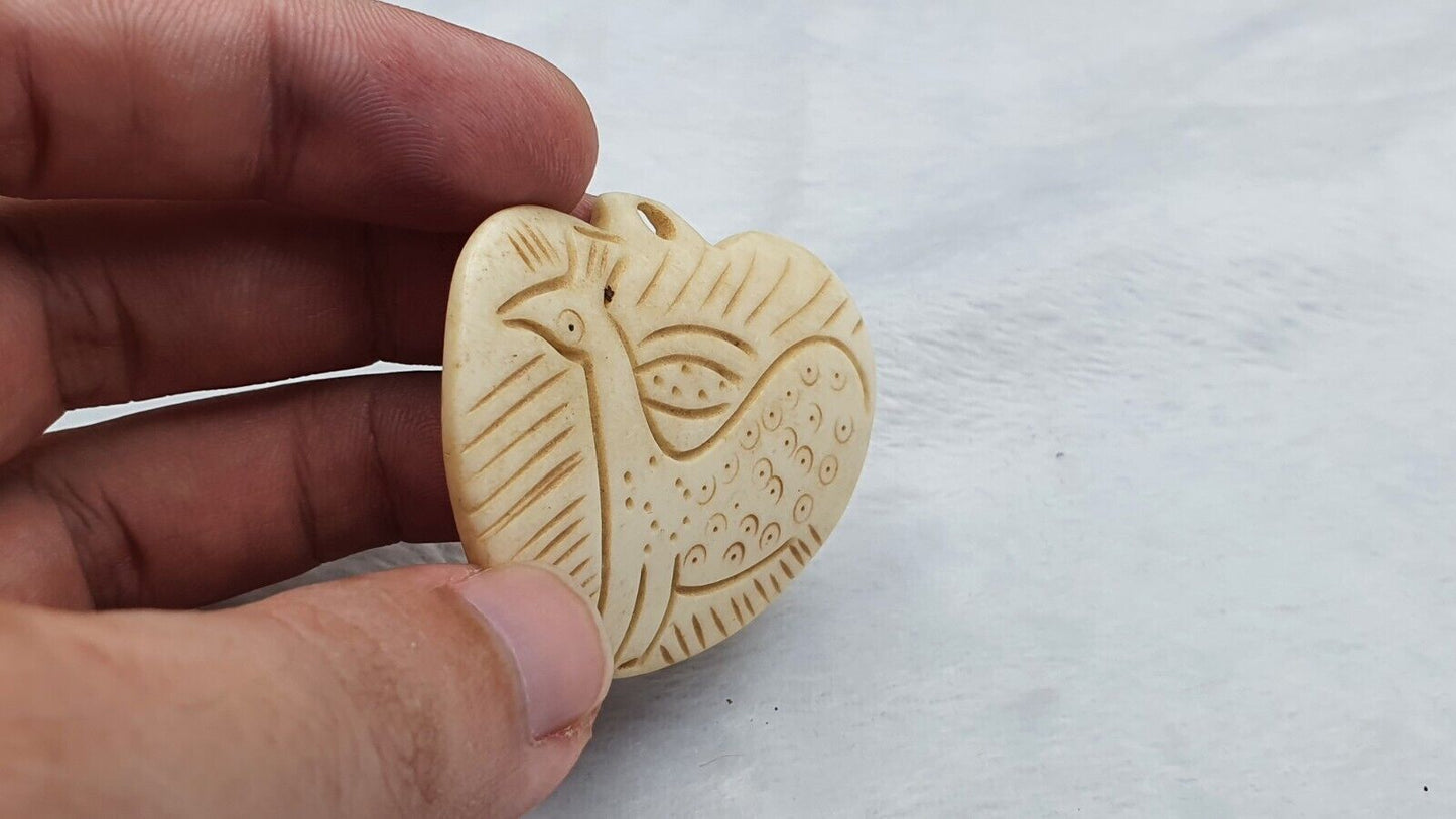 大約 100 公元維京時代北歐骨頭獨特巨大雕刻吊墜