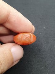 Antique Ancient Engraved carnelian Agate Bead Near Eastern sasanian