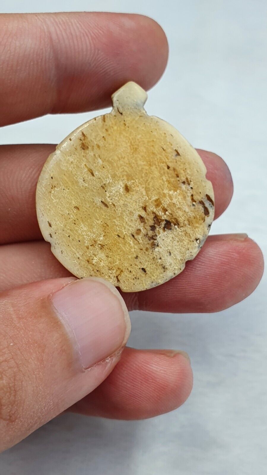 大約 100 公元維京時代北歐骨頭獨特巨大雕刻吊墜
