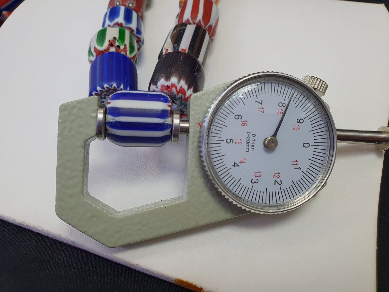 Vintage Venetian Trade beads African Glass Chevron Beads Long Strand 35 BEADS