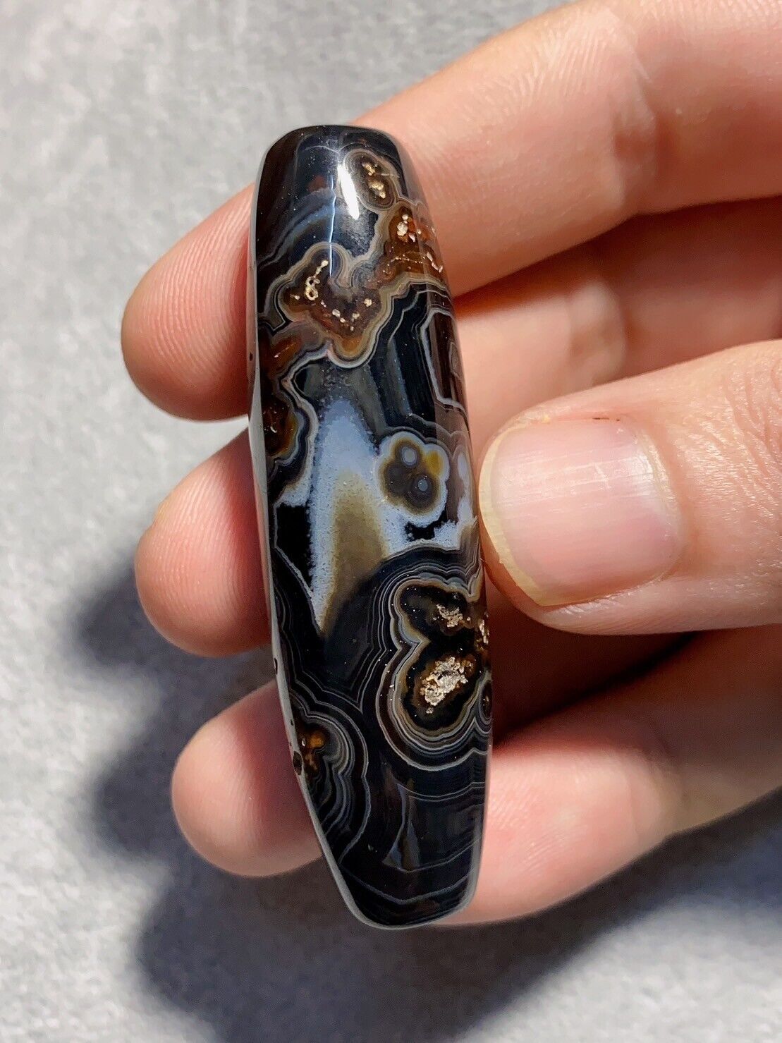 Midle eastern Agate old Antique Yemeni Agate Soleimani Bead SL0214