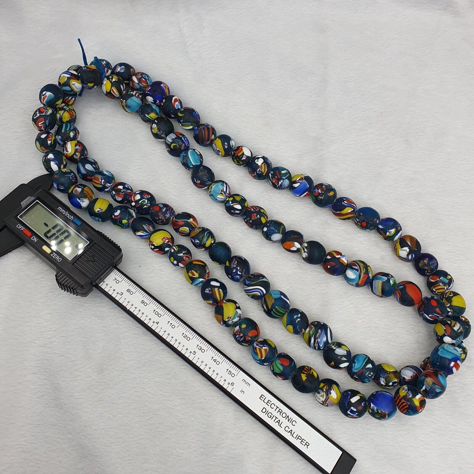 Beautiful Vintage Glass beads trade Beads Beaded Necklace 14mm