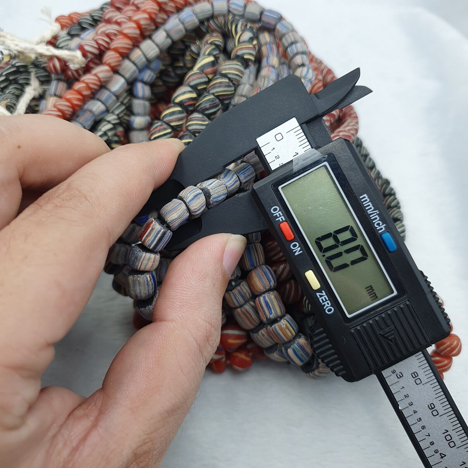 Lot 20 Strands BEAUTIFUL OLD AFRICAN Blue GLASS BEADS Vintage Strands necklaces