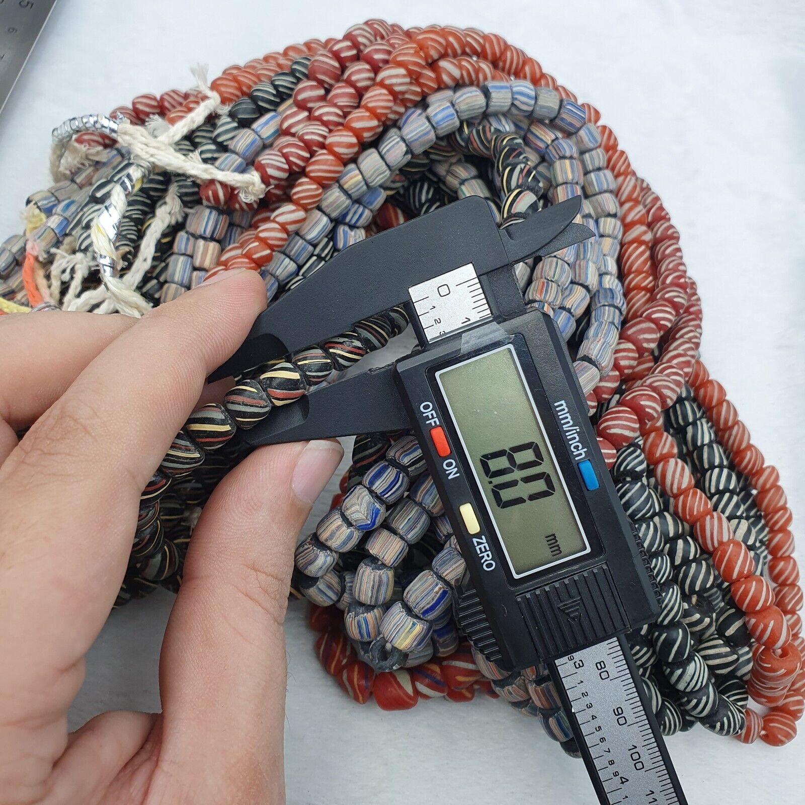 Lot 20 Strands BEAUTIFUL OLD AFRICAN Blue GLASS BEADS Vintage Strands necklaces