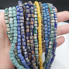 Lot 20 Strands BEAUTIFUL OLD AFRICAN Blue GLASS BEADS Vintage Strands necklaces