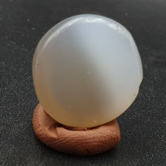 Antique Himalayan Gray Agate Stone luk mik Cabochon