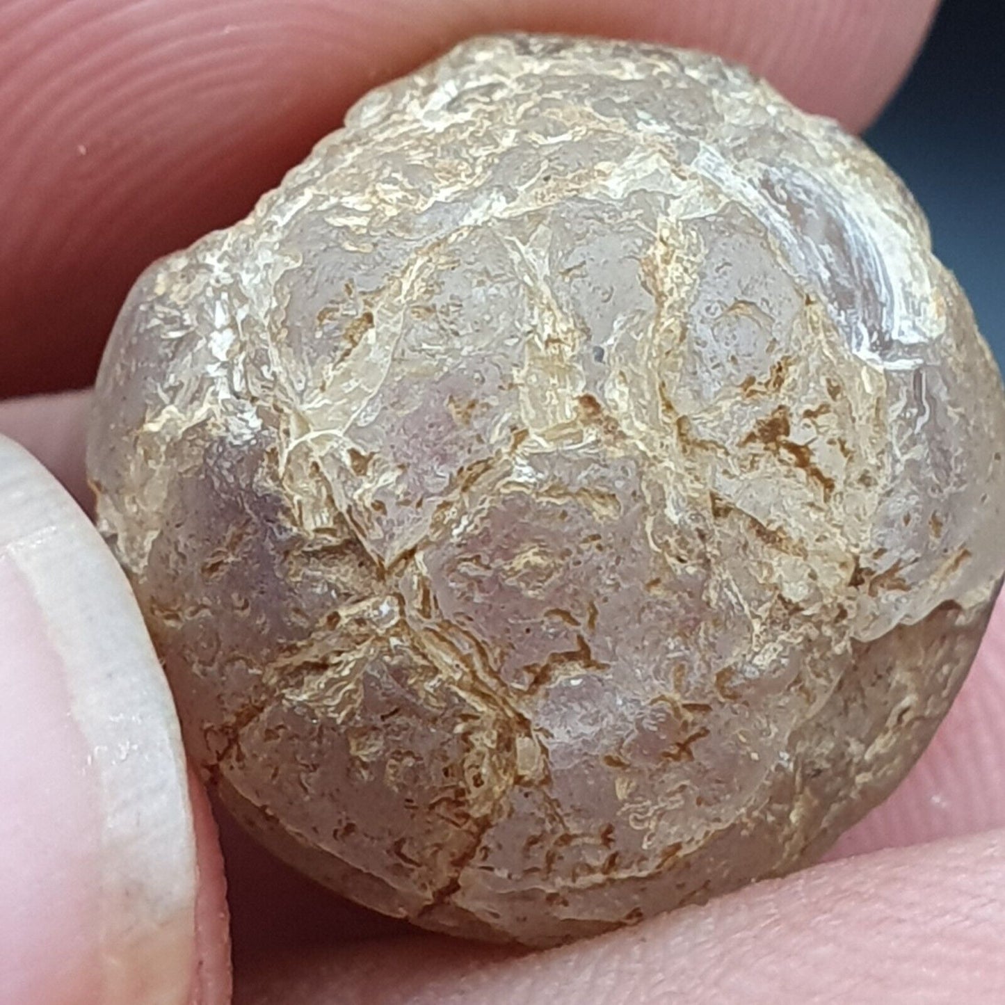 Antike Himalaya-Kristallsteinperle 17 mm