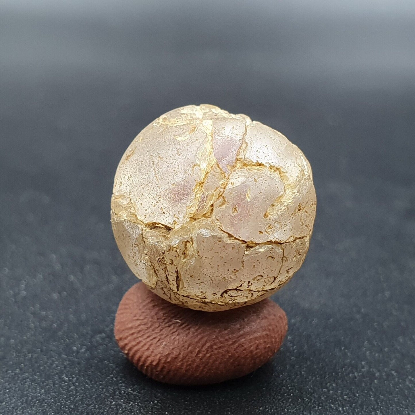 Antike Himalaya-Kristallsteinperle 17 mm