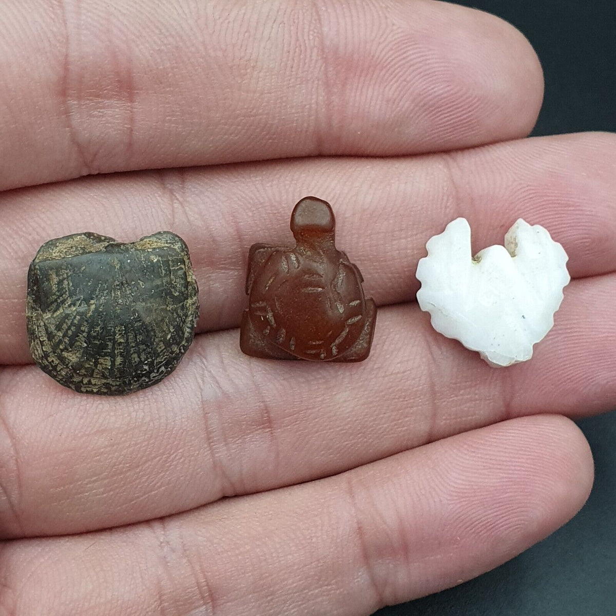 Antique Lot 3 Animal Bird stone Carving stones Animal and bird