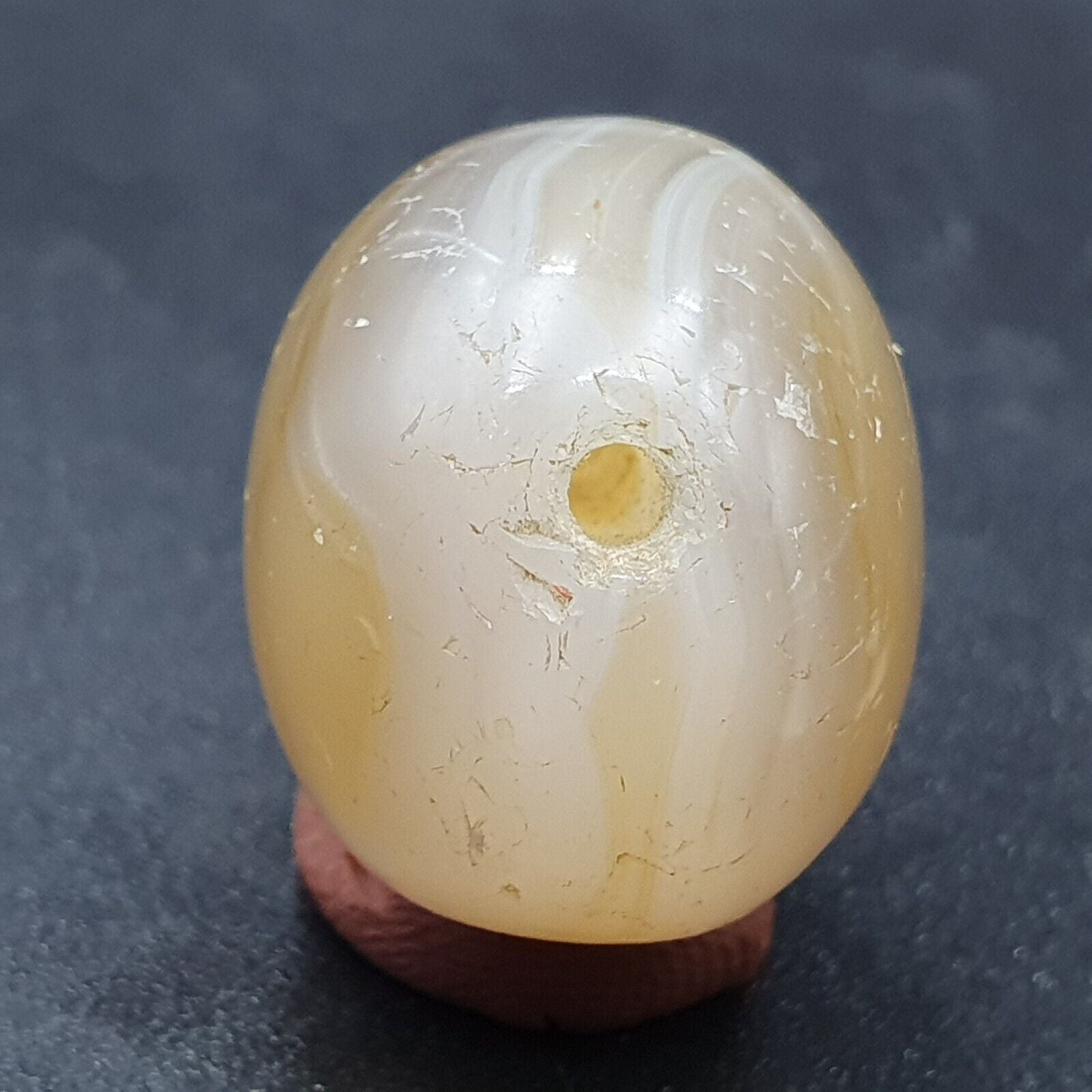 Antique Indo Himalayan Agate Stone Bead 26mm
