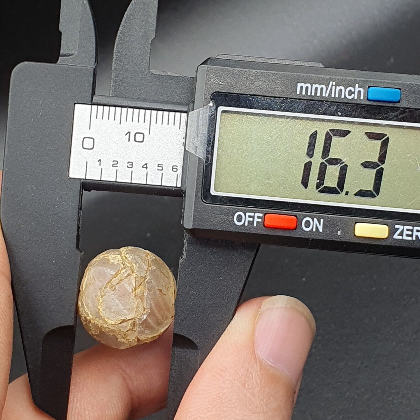 Antique Himalayan crystal Stone bead 17mm