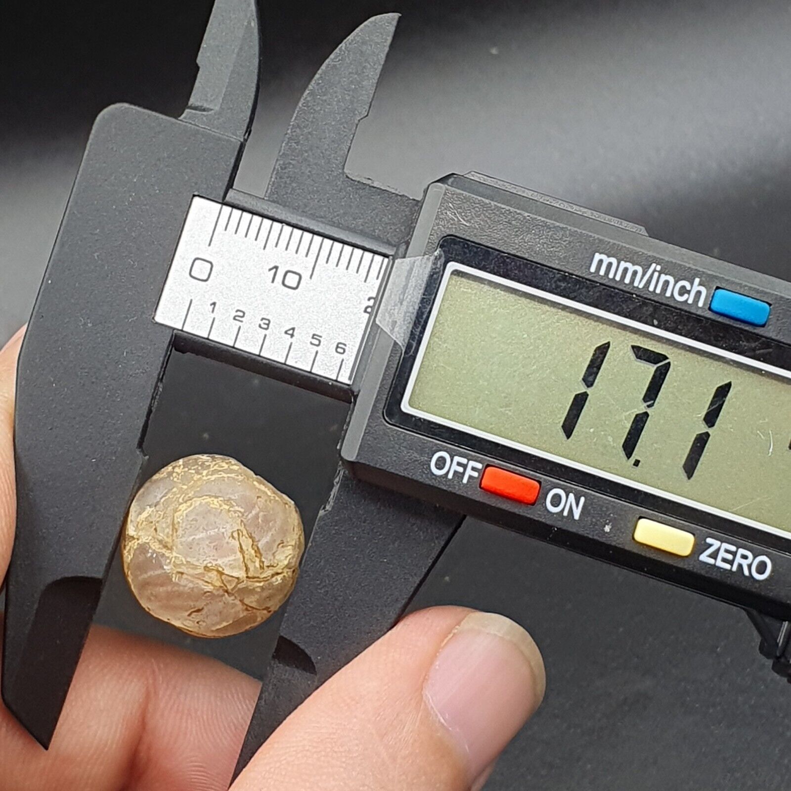 Antique Himalayan crystal Stone bead 17mm