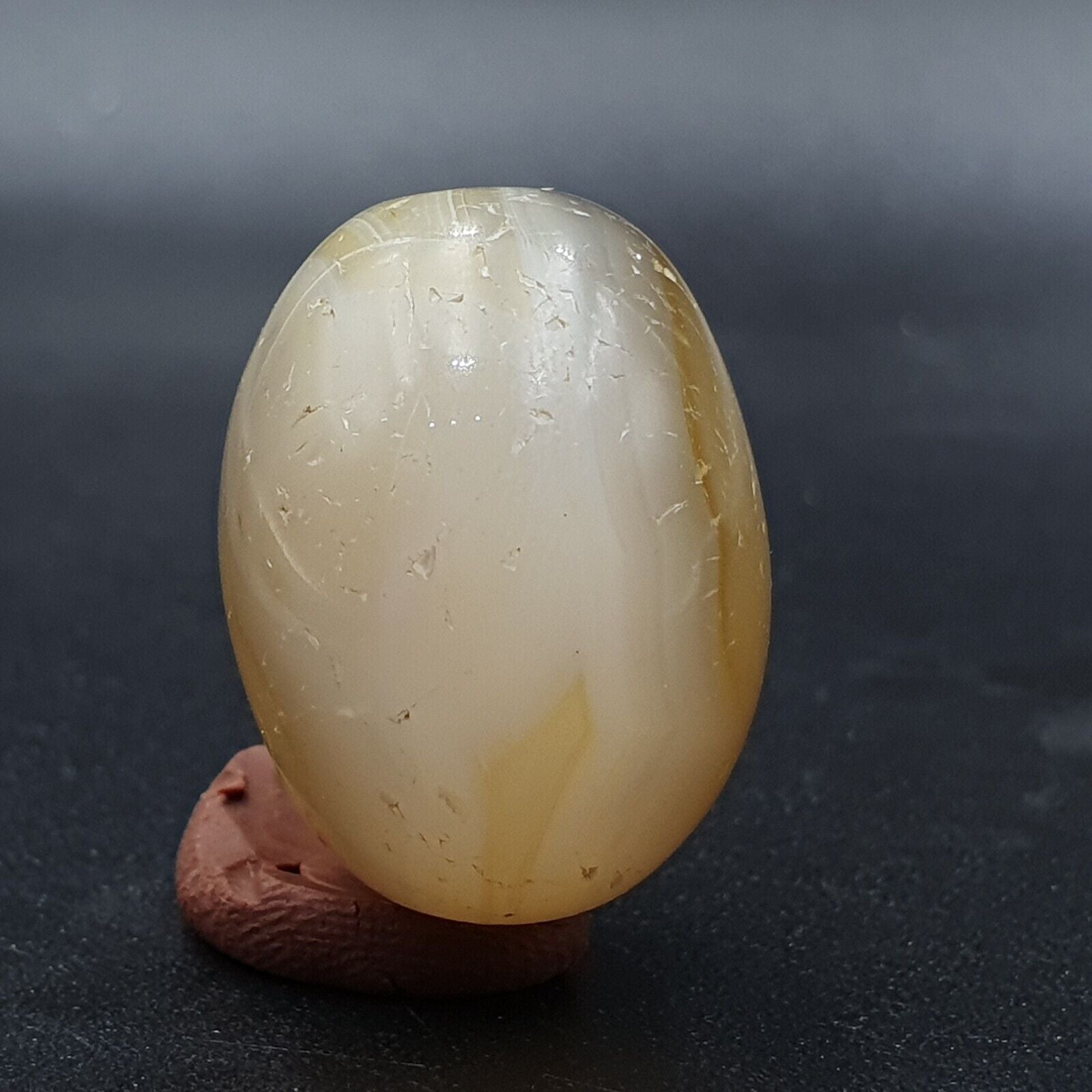 Antique Indo Himalayan Agate Stone Bead 26mm