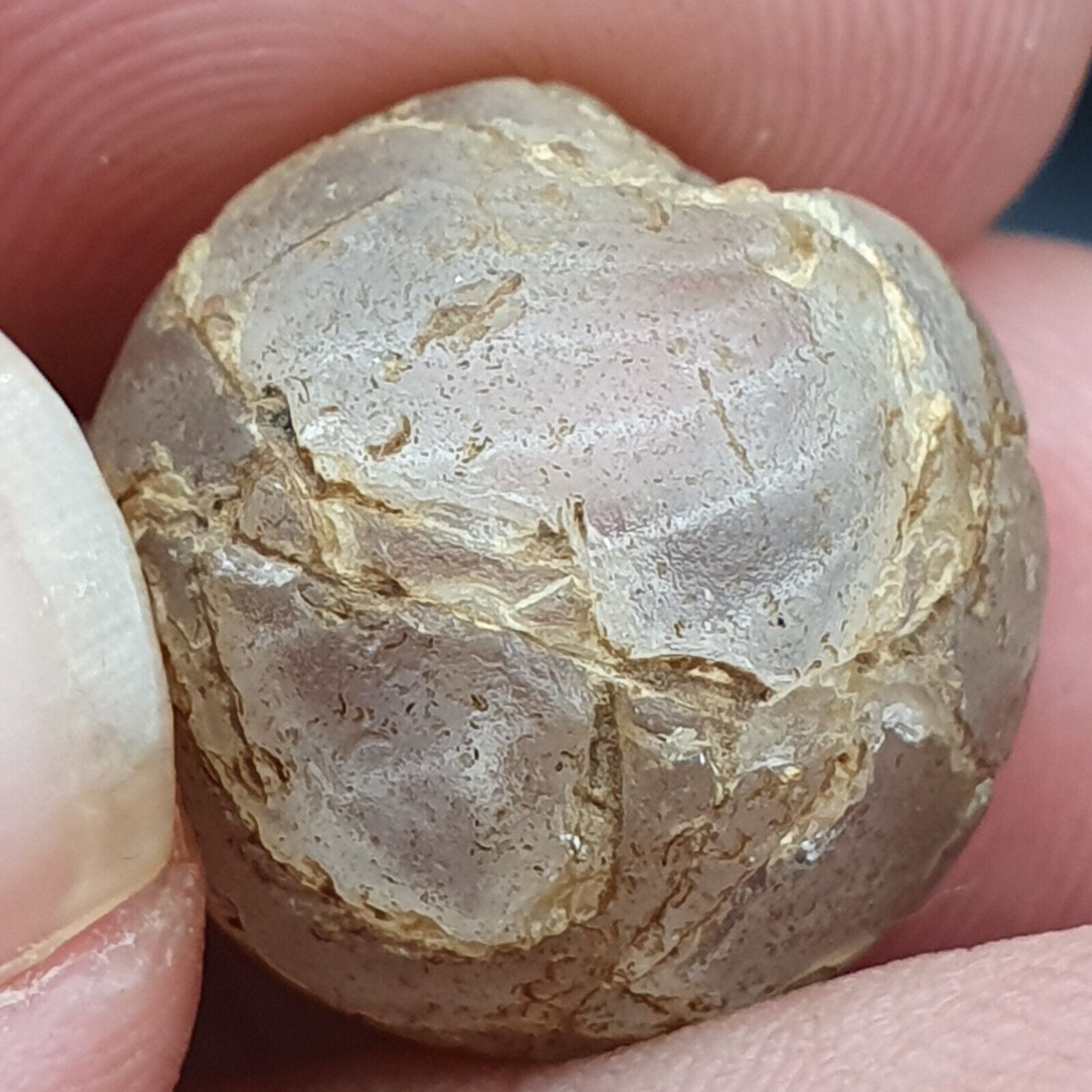 Antique Himalayan crystal Stone bead 17mm