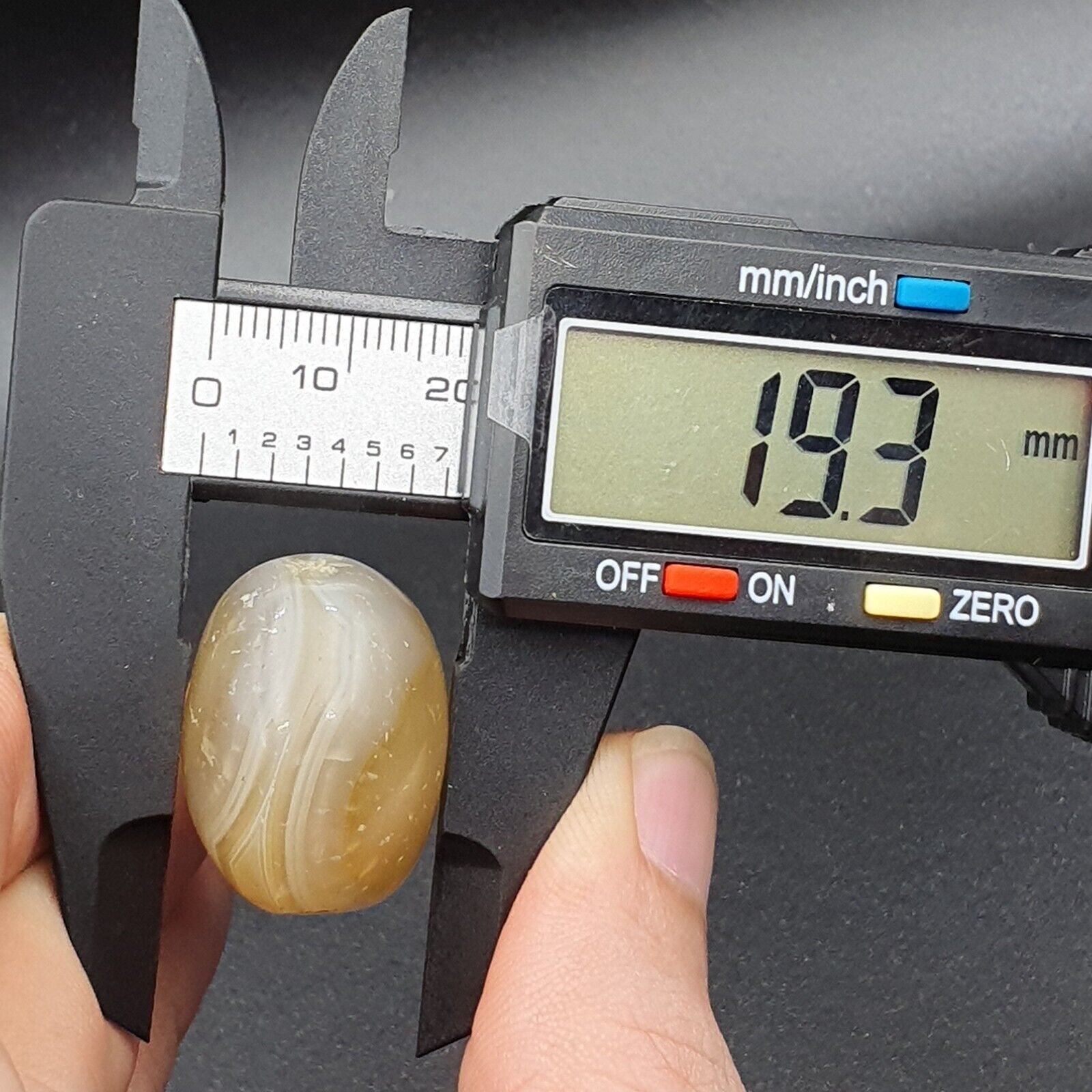 Antique Indo Himalayan Agate Stone Bead 26mm