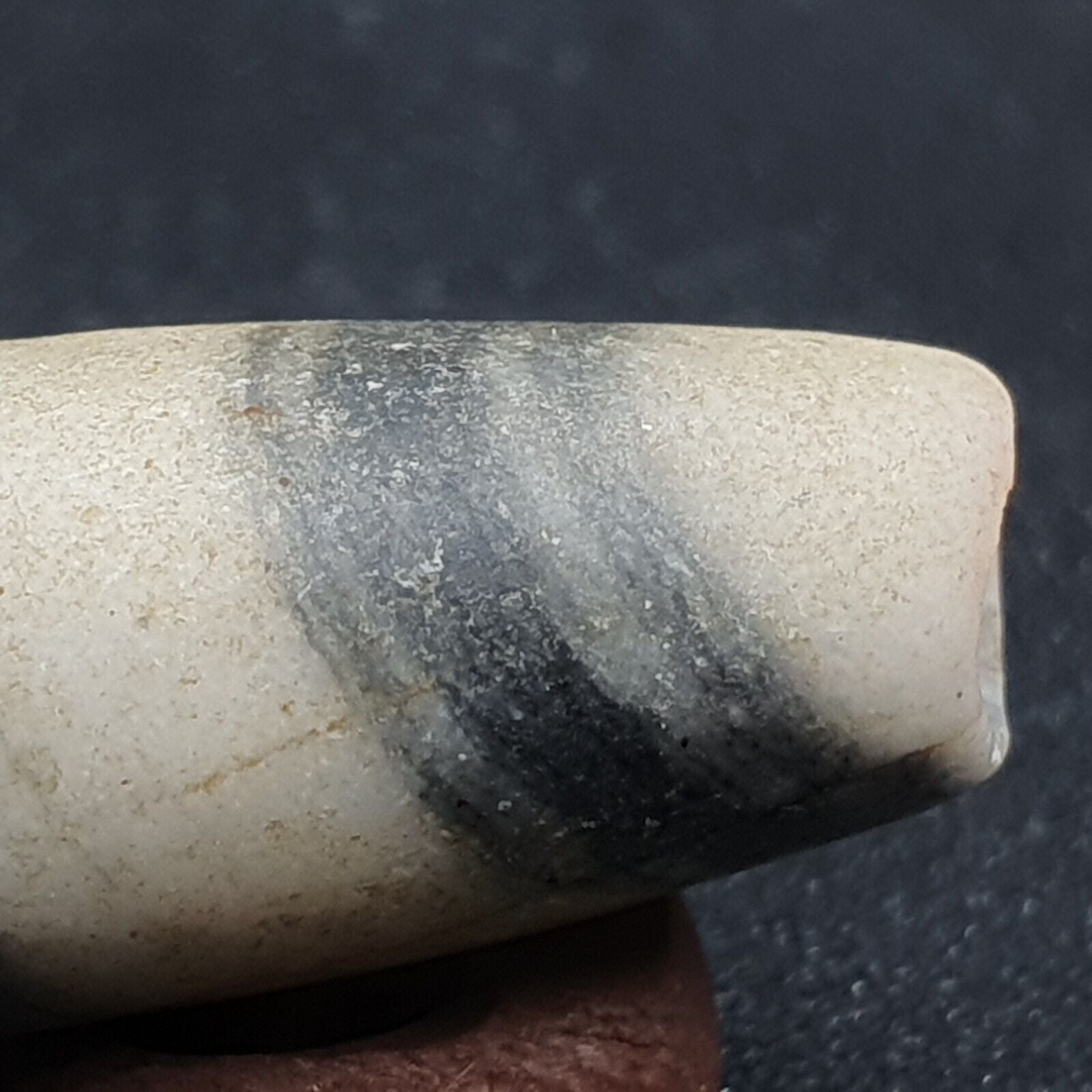 Ancient Antique Himalayan Jasper marble Stone bead 32mm