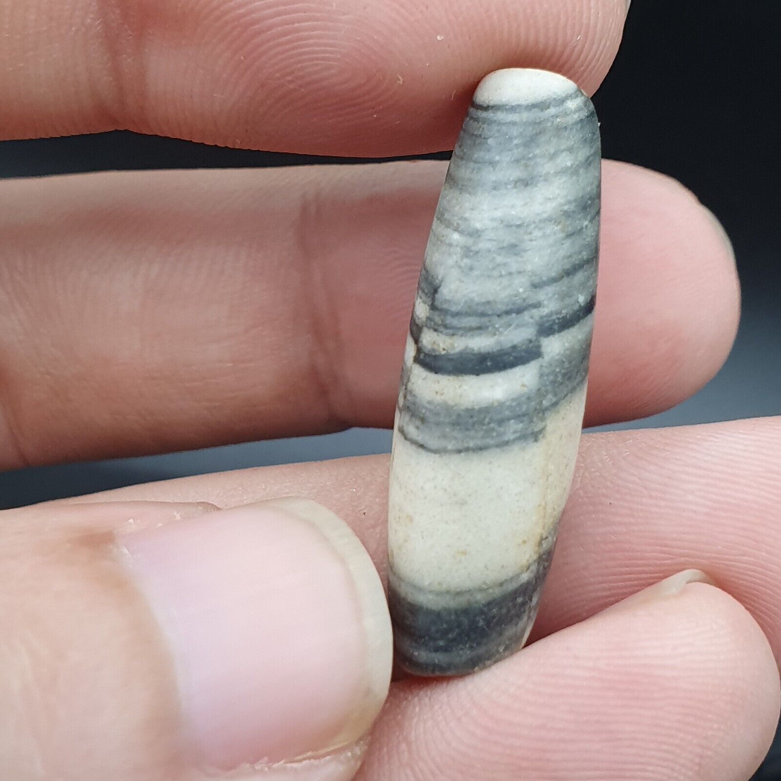Ancient Antique Himalayan Jasper marble Stone bead 32mm