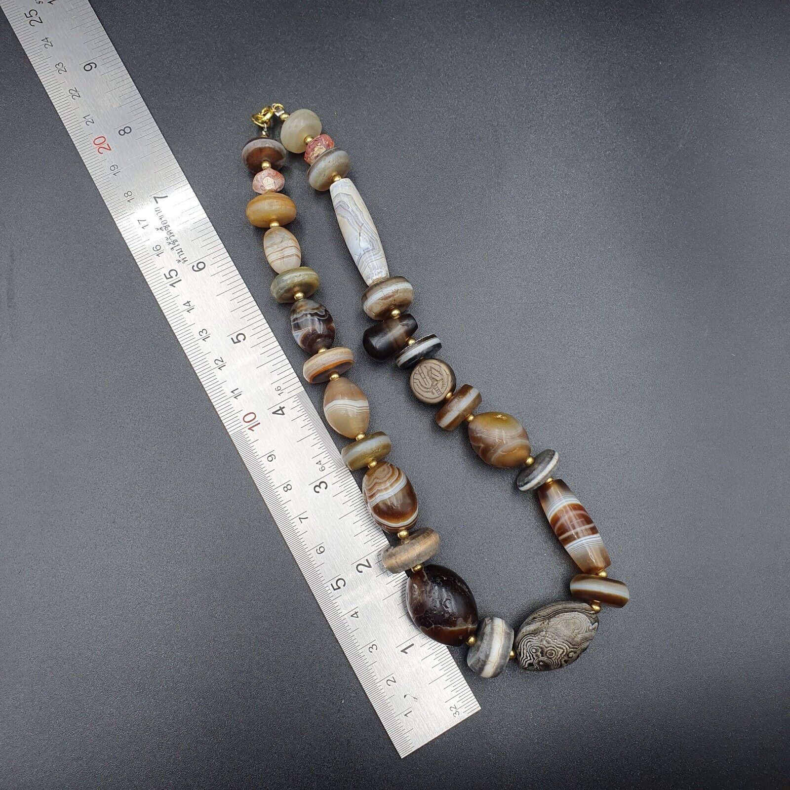 Ancient beads Indo Tibetan Banded Agate Sulamani beads Dzi beads Himalayan mala