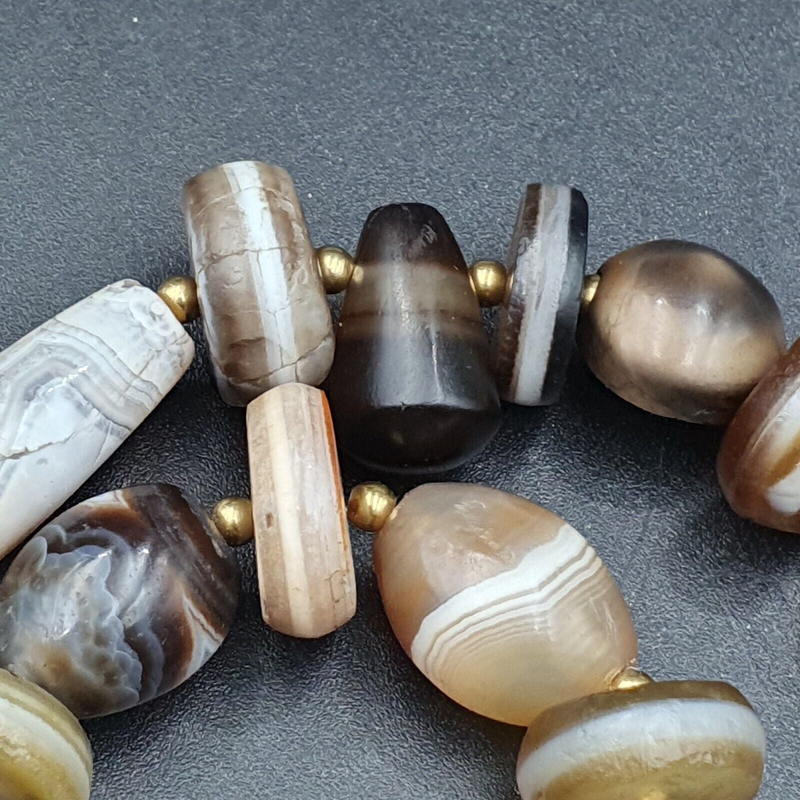 Ancient beads Indo Tibetan Banded Agate Sulamani beads Dzi beads Himalayan mala